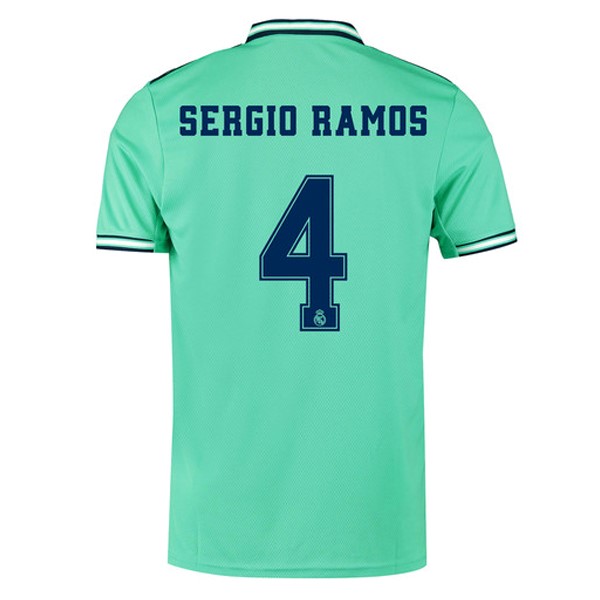 Camiseta Real Madrid NO.4 Sergio Ramos Replica Tercera Ropa 2019/20 Verde